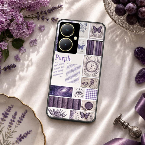 Vivo Y35 Plus Cover - ONation Aesthetic Collage Series - HQ Ultra Shine Premium Infinity Glass Soft Silicon Borders Case