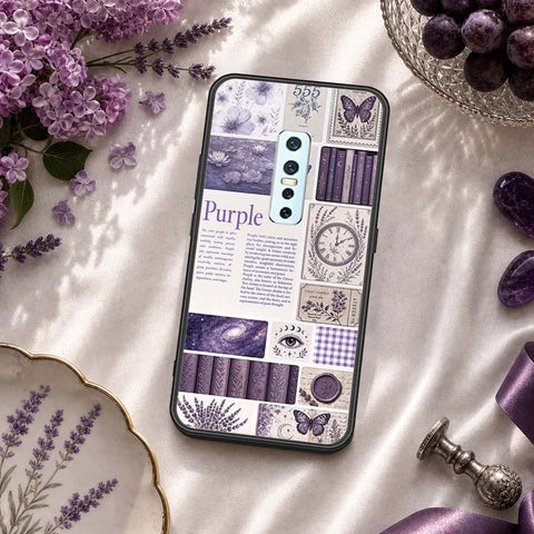 Vivo V17 Pro Cover - ONation Aesthetic Collage Series - HQ Ultra Shine Premium Infinity Glass Soft Silicon Borders Case