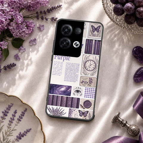 Oppo Reno 8 Pro  Cover - ONation Aesthetic Collage Series - HQ Ultra Shine Premium Infinity Glass Soft Silicon Borders Case