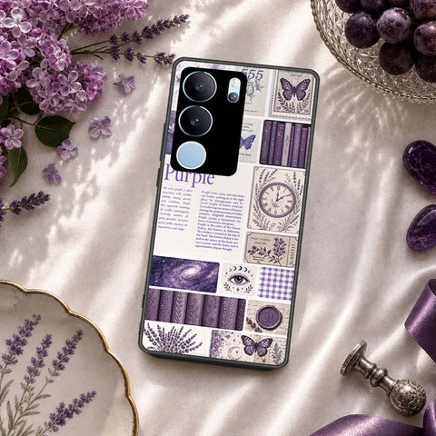 Vivo S17 Cover - ONation Aesthetic Collage Series - HQ Ultra Shine Premium Infinity Glass Soft Silicon Borders Case
