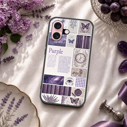 iPhone 16 - ONation Aesthetic Collage Series - HQ Ultra Shine Premium Infinity Glass Soft Silicon Borders Case