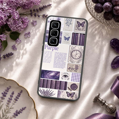 Infinix Hot 50 Pro Plus Cover - ONation Aesthetic Collage Series - HQ Ultra Shine Premium Infinity Glass Soft Silicon Borders Case