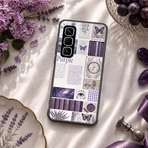 Infinix Hot 60 Pro Cover - ONation Aesthetic Collage Series - HQ Ultra Shine Premium Infinity Glass Soft Silicon Borders Case