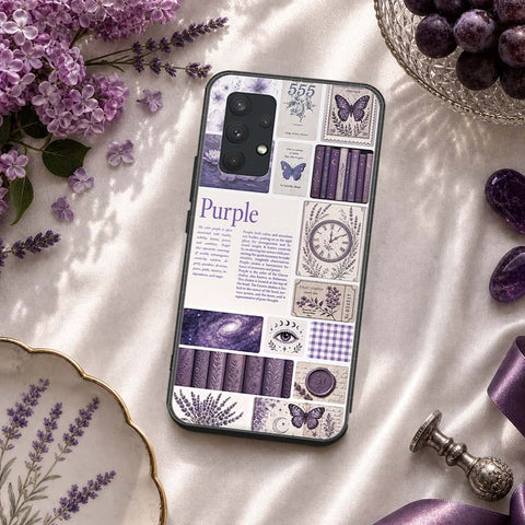 Samsung Galaxy A32 Cover - ONation Aesthetic Collage Series - HQ Ultra Shine Premium Infinity Glass Soft Silicon Borders Case