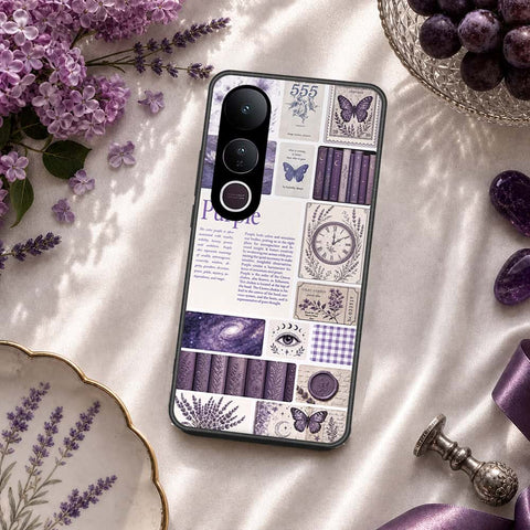 Vivo V50 Lite Cover - ONation Aesthetic Collage Series - HQ Ultra Shine Premium Infinity Glass Soft Silicon Borders Case