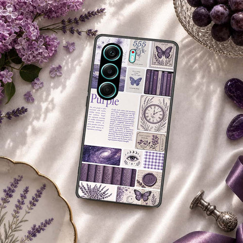 Tecno Camon 40 Pro 5G Cover - ONation Aesthetic Collage Series - HQ Ultra Shine Premium Infinity Glass Soft Silicon Borders Case