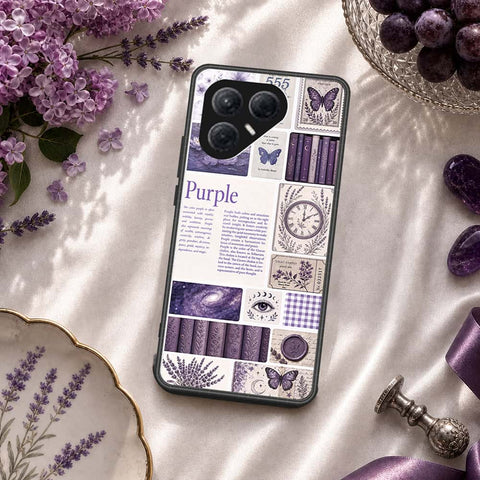 Tecno Pova 7 4G Cover - ONation Aesthetic Collage Series - HQ Ultra Shine Premium Infinity Glass Soft Silicon Borders Case