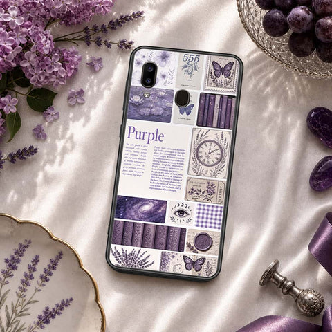 Samsung Galaxy A20 Cover - ONation Aesthetic Collage Series - HQ Ultra Shine Premium Infinity Glass Soft Silicon Borders Case