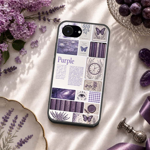 iPhone 16e Cover - ONation Aesthetic Collage Series - HQ Ultra Shine Premium Infinity Glass Soft Silicon Borders Case
