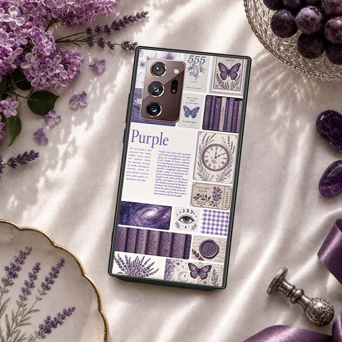 Samsung Galaxy Note 20 Ultra Cover - ONation Aesthetic Collage Series - HQ Ultra Shine Premium Infinity Glass Soft Silicon Borders Case