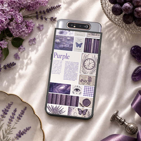 Samsung Galaxy A80 Cover - ONation Aesthetic Collage Series - HQ Ultra Shine Premium Infinity Glass Soft Silicon Borders Case