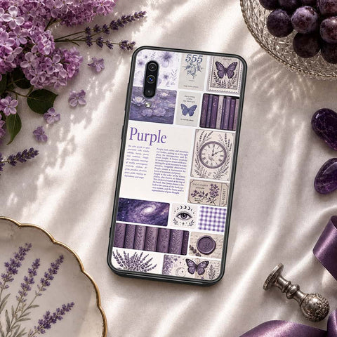 Samsung Galaxy A50 Cover - ONation Aesthetic Collage Series - HQ Ultra Shine Premium Infinity Glass Soft Silicon Borders Case