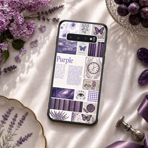 Samsung Galaxy S10 Cover - ONation Aesthetic Collage Series - HQ Ultra Shine Premium Infinity Glass Soft Silicon Borders Case