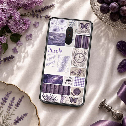Xiaomi Pocophone F1 Cover - ONation Aesthetic Collage Series - HQ Ultra Shine Premium Infinity Glass Soft Silicon Borders Case