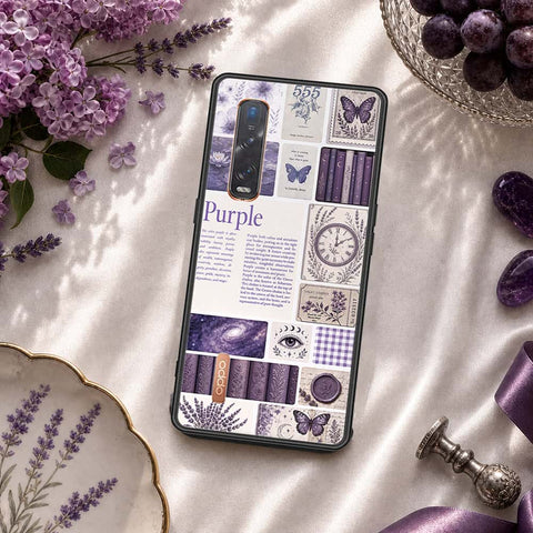 Oppo Find X2 Pro Cover - ONation Aesthetic Collage Series - HQ Ultra Shine Premium Infinity Glass Soft Silicon Borders Case