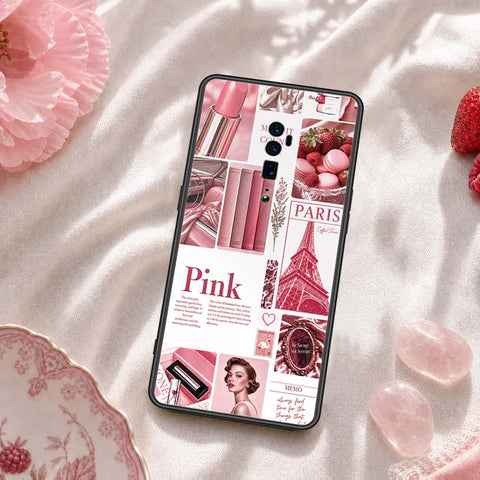 Oppo Reno 10x Zoom Cover - ONation Aesthetic Collage Series - HQ Ultra Shine Premium Infinity Glass Soft Silicon Borders Case