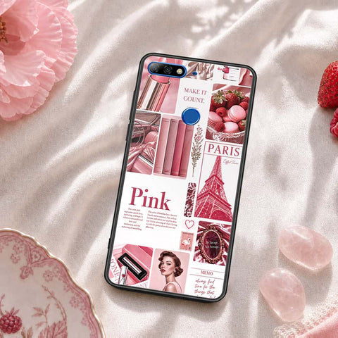 Huawei Y7 Prime 2018 Cover - ONation Aesthetic Collage Series - HQ Ultra Shine Premium Infinity Glass Soft Silicon Borders Case