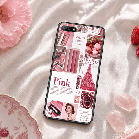 Huawei Y6 Prime 2018 Cover - ONation Aesthetic Collage Series - HQ Ultra Shine Premium Infinity Glass Soft Silicon Borders Case