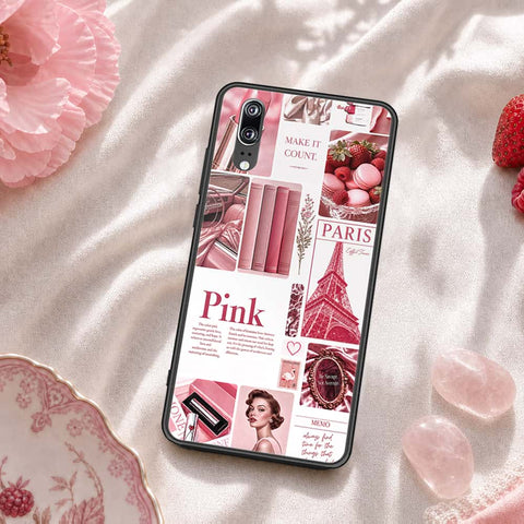 Huawei P20 Cover - ONation Aesthetic Collage Series - HQ Ultra Shine Premium Infinity Glass Soft Silicon Borders Case