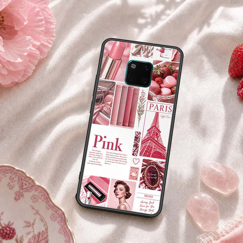 Huawei Mate 20 Pro Cover - ONation Aesthetic Collage Series - HQ Ultra Shine Premium Infinity Glass Soft Silicon Borders Case