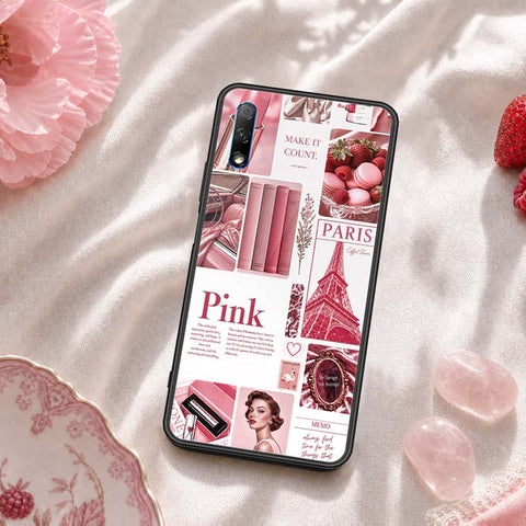 Huawei Enjoy 10 Plus Cover - ONation Aesthetic Collage Series - HQ Ultra Shine Premium Infinity Glass Soft Silicon Borders Case