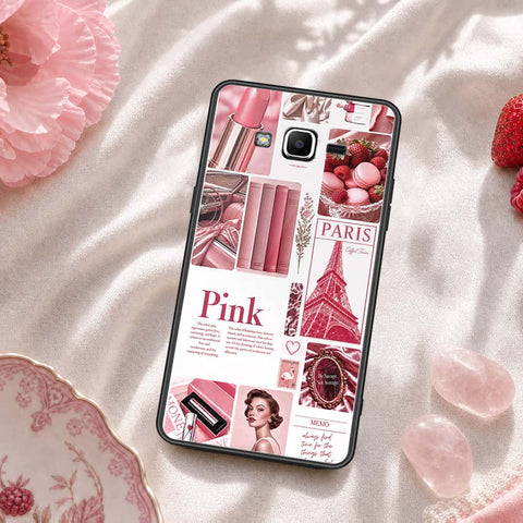 Samsung Galaxy J2 Prime Cover - ONation Aesthetic Collage Series - HQ Ultra Shine Premium Infinity Glass Soft Silicon Borders Case