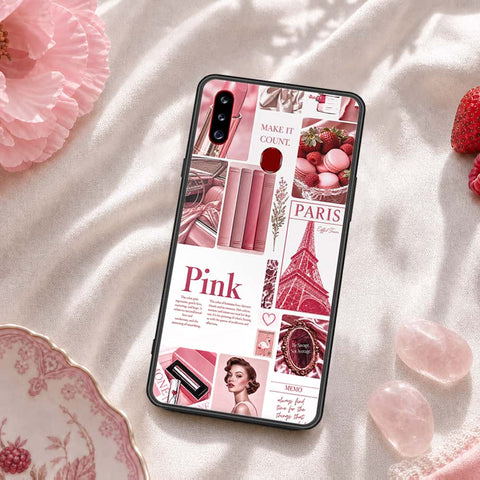 Samsung Galaxy A20s Cover - ONation Aesthetic Collage Series - HQ Ultra Shine Premium Infinity Glass Soft Silicon Borders Case