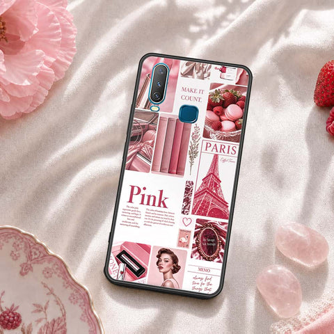 Vivo Y12 Cover - ONation Aesthetic Collage Series - HQ Ultra Shine Premium Infinity Glass Soft Silicon Borders Case