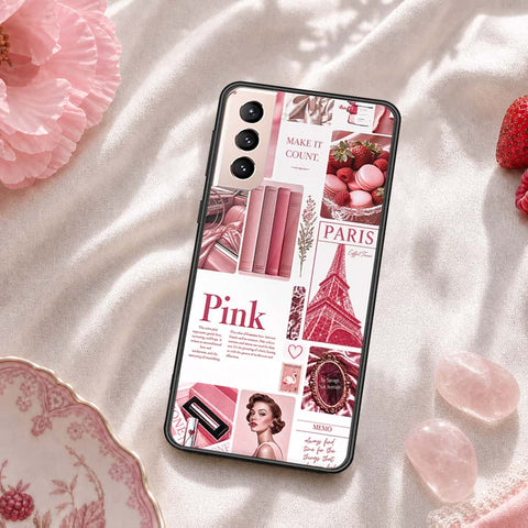 Samsung Galaxy S21 Plus 5G Cover - ONation Aesthetic Collage Series - HQ Ultra Shine Premium Infinity Glass Soft Silicon Borders Case