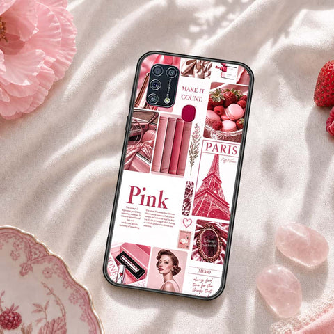 Samsung Galaxy M31 Cover - ONation Aesthetic Collage Series - HQ Ultra Shine Premium Infinity Glass Soft Silicon Borders Case