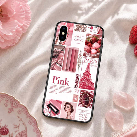 iPhone XS / X - ONation Aesthetic Collage Series - HQ Ultra Shine Premium Infinity Glass Soft Silicon Borders Case