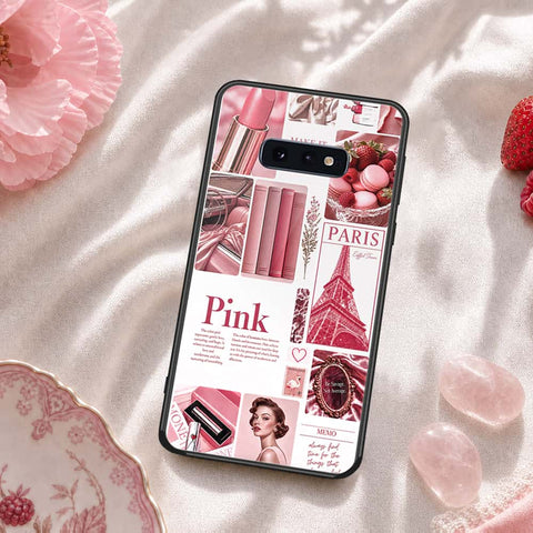 Samsung Galaxy S10e Cover - ONation Aesthetic Collage Series - HQ Ultra Shine Premium Infinity Glass Soft Silicon Borders Case