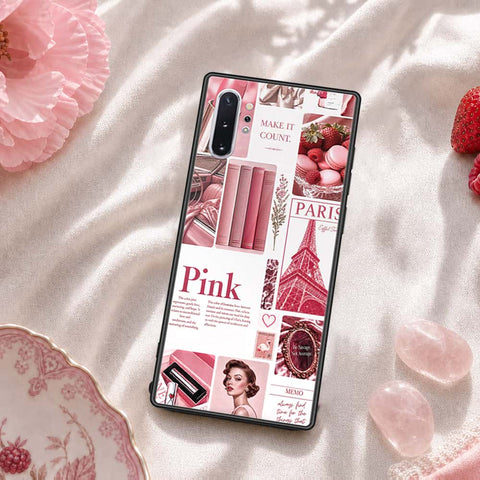 Samsung Galaxy Note 10 Plus Cover - ONation Aesthetic Collage Series - HQ Ultra Shine Premium Infinity Glass Soft Silicon Borders Case