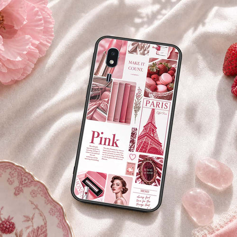 Samsung Galaxy A2 Core Cover - ONation Aesthetic Collage Series - HQ Ultra Shine Premium Infinity Glass Soft Silicon Borders Case