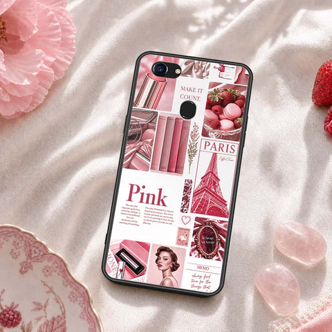 Oppo F5 Cover - ONation Aesthetic Collage Series - HQ Ultra Shine Premium Infinity Glass Soft Silicon Borders Case