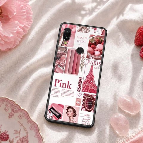 Xiaomi Redmi 7 Cover - ONation Aesthetic Collage Series - HQ Ultra Shine Premium Infinity Glass Soft Silicon Borders Case