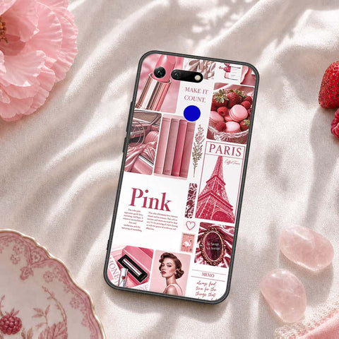 Huawei Honor View 20 Cover - ONation Aesthetic Collage Series - HQ Ultra Shine Premium Infinity Glass Soft Silicon Borders Case