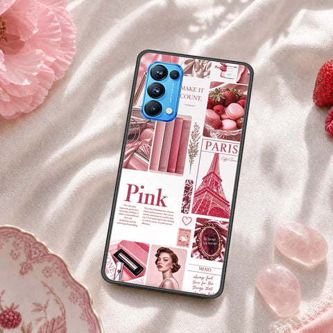 Oppo Reno 5 Pro 5G Cover - ONation Aesthetic Collage Series - HQ Ultra Shine Premium Infinity Glass Soft Silicon Borders Case