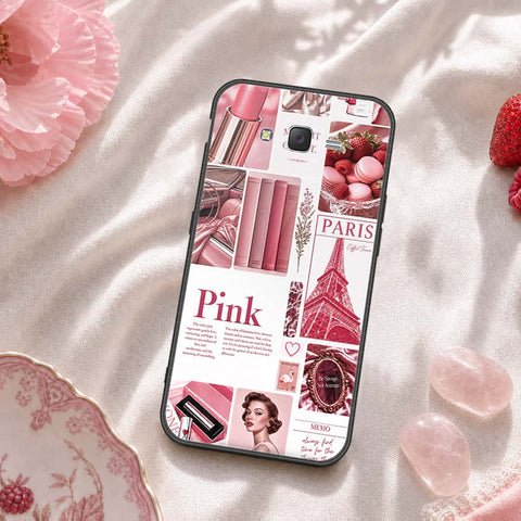 Samsung Galaxy J7 2015 Cover - ONation Aesthetic Collage Series - HQ Ultra Shine Premium Infinity Glass Soft Silicon Borders Case