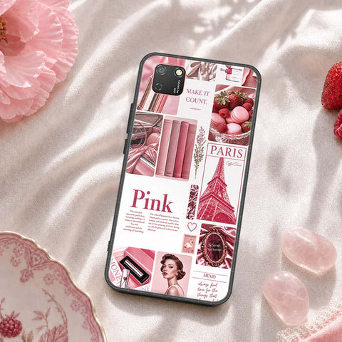 Huawei Y5p Cover - ONation Aesthetic Collage Series - HQ Ultra Shine Premium Infinity Glass Soft Silicon Borders Case