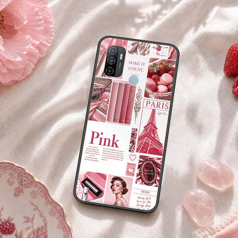 Oppo A53 Cover - ONation Aesthetic Collage Series - HQ Ultra Shine Premium Infinity Glass Soft Silicon Borders Case