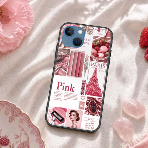 iPhone 13 Cover - ONation Aesthetic Collage Series - HQ Ultra Shine Premium Infinity Glass Soft Silicon Borders Case