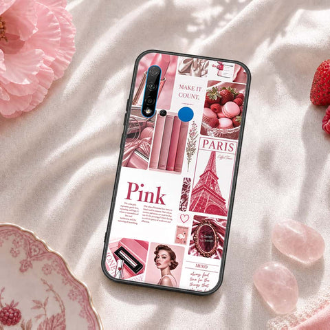 Huawei P20 Lite 2019 Cover - ONation Aesthetic Collage Series - HQ Ultra Shine Premium Infinity Glass Soft Silicon Borders Case