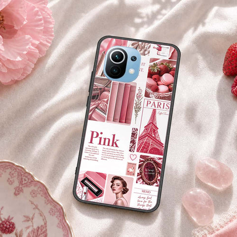 Xiaomi Mi 11 Cover - ONation Aesthetic Collage Series - HQ Ultra Shine Premium Infinity Glass Soft Silicon Borders Case