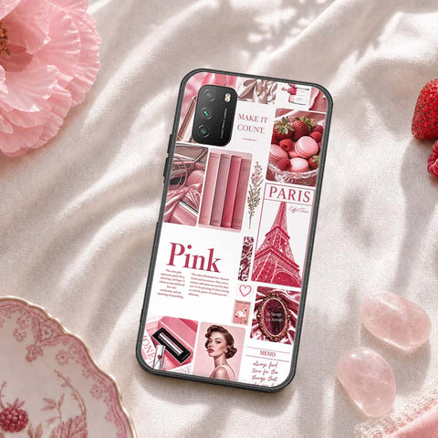 Xiaomi Poco M3 Cover - ONation Aesthetic Collage Series - HQ Ultra Shine Premium Infinity Glass Soft Silicon Borders Case