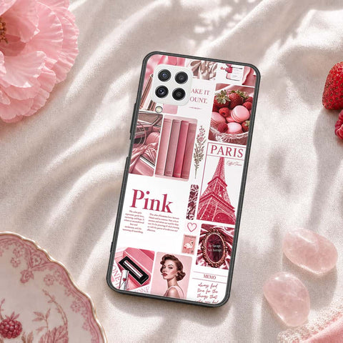 Samsung Galaxy M22 Cover - ONation Aesthetic Collage Series - HQ Ultra Shine Premium Infinity Glass Soft Silicon Borders Case