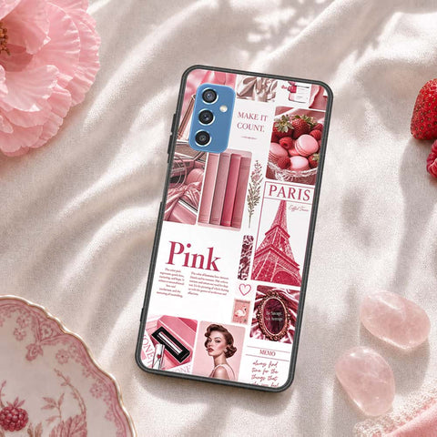 Samsung Galaxy M52 5G Cover - ONation Aesthetic Collage Series - HQ Ultra Shine Premium Infinity Glass Soft Silicon Borders Case