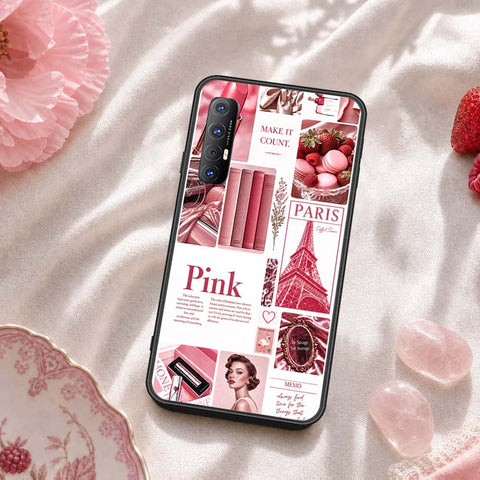 Oppo Reno 3 Pro Cover - ONation Aesthetic Collage Series - HQ Ultra Shine Premium Infinity Glass Soft Silicon Borders Case