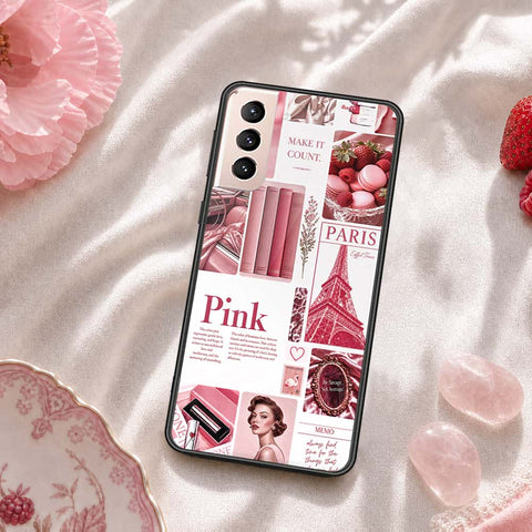 Samsung Galaxy S22 Plus 5G Cover - ONation Aesthetic Collage Series - HQ Ultra Shine Premium Infinity Glass Soft Silicon Borders Case