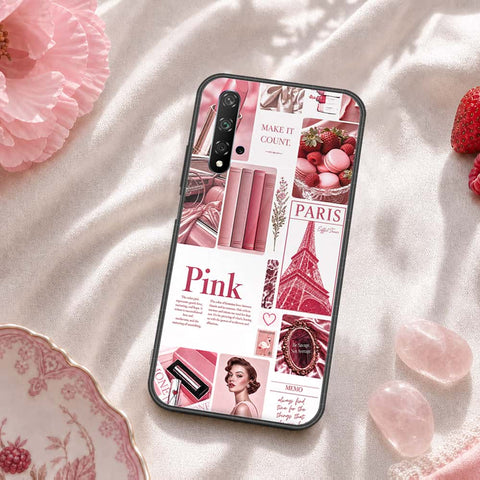 Honor 20 Cover - ONation Aesthetic Collage Series - HQ Ultra Shine Premium Infinity Glass Soft Silicon Borders Case